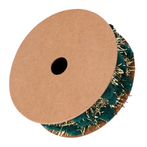 MUELODSIC Draht Pompon Glitzerband in Dunkelgrün Robustes Weihnachtsbaum Dekorband für DIY Basteln Geschenkverpackung Haaraccessoires und Festliche Ornamentgestaltung von MUELODSIC