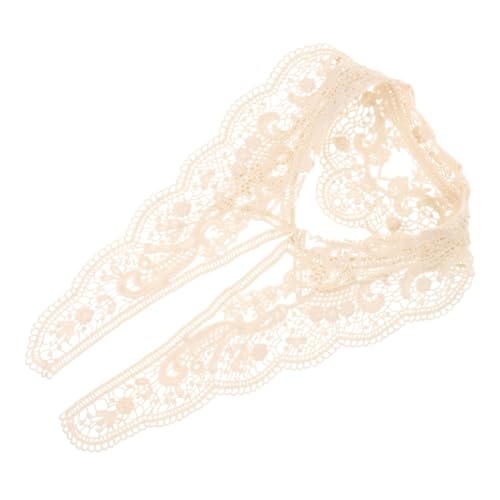 MUELODSIC Embroidered Flower Collar aus Baumwollfaden DIY Spitze Nähen Applikation Leichter Hautfreundlicher Spitzenkragen für Damen Eleganter Vintage stil zum Selbstgestalten von Kleidung von MUELODSIC