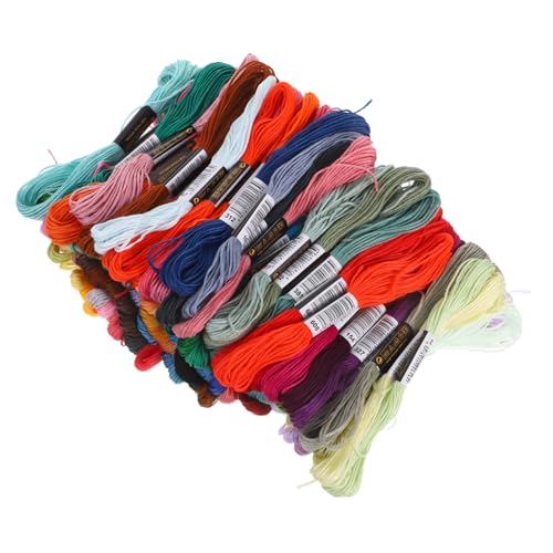 MUELODSIC Farben Stickgarn Set für Kreuzstich und DIY Handarbeiten Weiche Baumwollfäden Tragbares Stickgarn für Anfänger und Profis Vielseitig für Armbänder Kunsthandwerk und Nähzubehör von MUELODSIC