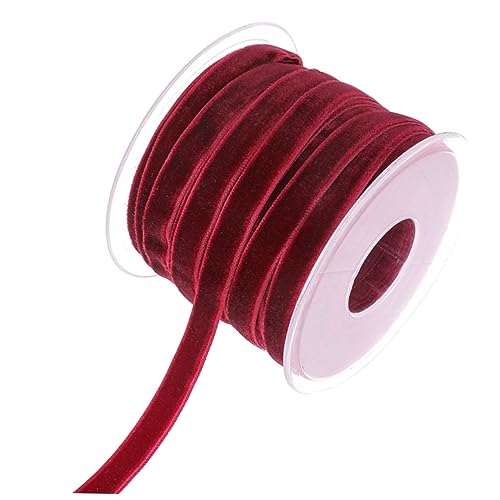 MUELODSIC Farbige Einseitige Samtband Weinrot Geschenkband für Geschenkverpackung DIY Dekoratives Stoffband für Hochzeit Party Basteln und Kleidung Zubehör MUELODSIC Farbige Einseitige Samtband Weinrot Geschenkband für Geschenkverpackung DIY Dekoratives Stoffband für Hochzeit Party Basteln und Kleidung Zubehör von MUELODSIC