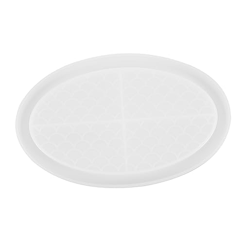 MUELODSIC Fischwaage Silikonform Oval DIY Gussform für Epoxidharz Gießform für Handwerksprojekte zur Herstellung von Schmuckablagen Kerzenhaltern von MUELODSIC