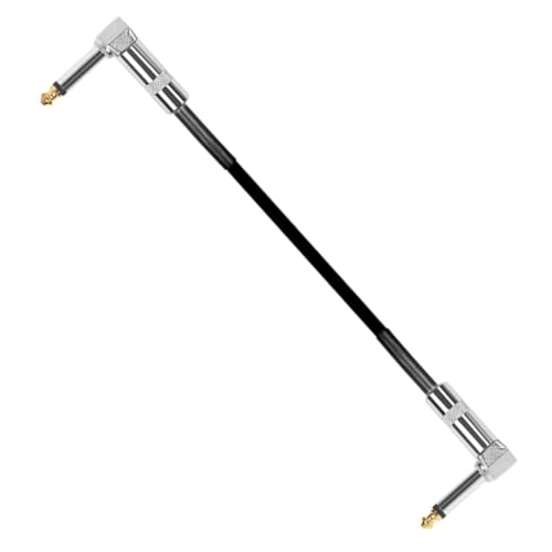 MUELODSIC Gitarrenpedalkabel für Effektgeräte Metallkopf Rauschunterdrückendes Design Kompatibel mit Vielen Musikgeräten Stilvolles Aussehen für Musiker von MUELODSIC