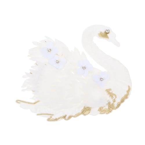 MUELODSIC Großer Schwan Stickerei Patch mit Perlen Blütenmuster zum Aufnähen DIY Applikation für Kleidung Kissen Vorhänge und Bastelprojekte Langlebig und Dekorativ Weiß MUELODSIC Großer Schwan Stickerei Patch mit Perlen Blütenmuster zum Aufnähen DIY Applikation für Kleidung Kissen Vorhänge und Bastelprojekte Langlebig und Dekorativ Weiß von MUELODSIC