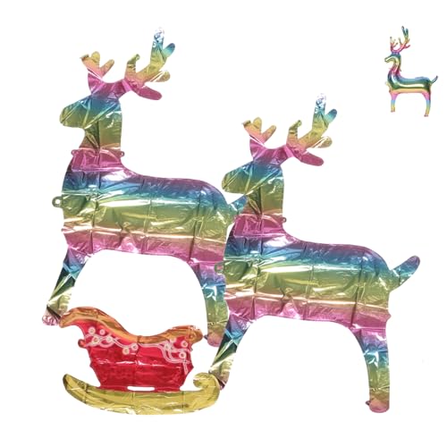 MUELODSIC Großes Weihnachtsballon Aufblasbarem Rentier und Schlitten Stehende Party deko für Innen und Außen Integrierte Basis für Stabilen Halt Fotorequisite für Festliche Winterfeiern MUELODSIC Großes Weihnachtsballon Aufblasbarem Rentier und Schlitten Stehende Party deko für Innen und Außen Integrierte Basis für Stabilen Halt Fotorequisite für Festliche Winterfeiern von MUELODSIC