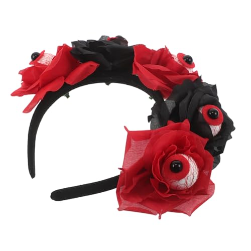 MUELODSIC Halloween Headband mit Realistischen Blutigen Augen und Künstlichen Rosen Gruseliges Party Accessoire für Halloween Kostüm Cosplay und Geisterhaus Dekoration von MUELODSIC