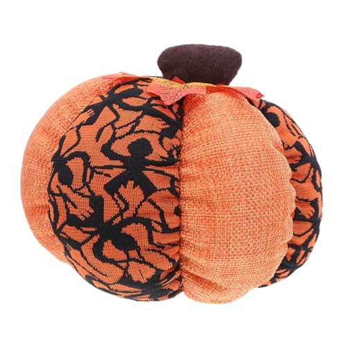 MUELODSIC Handgefertigte Stoffkürbisse mit Lachenden Gesichtern Weiche PP Baumwollfüllung Wiederverwendbare Halloween Deko Farbechte Erntekürbisse für Herbstliche Tischdekoration Leichtes von MUELODSIC