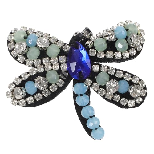 MUELODSIC Handgefertigter Perlen Libellen Aufnäher Patch zum Aufnähen für Kleidung Jacken Hüte und Rucksäcke Cartoon Stickerei Applikation zum Reparieren und Dekorieren von Textilien MUELODSIC Handgefertigter Perlen Libellen Aufnäher Patch zum Aufnähen für Kleidung Jacken Hüte und Rucksäcke Cartoon Stickerei Applikation zum Reparieren und Dekorieren von Textilien von MUELODSIC