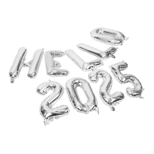 MUELODSIC Hello Folienballon Silberne Zahlen und Buchstabenballons Aluminium Partydeko für Silvester Neujahrsfeier Abschlussfeier Langlebig und Platzfest als Party Favor MUELODSIC Hello Folienballon Silberne Zahlen und Buchstabenballons Aluminium Partydeko für Silvester Neujahrsfeier Abschlussfeier Langlebig und Platzfest als Party Favor von MUELODSIC