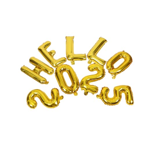 MUELODSIC Hello Zahlen Folienballons Gold Aluminiumfolie Partydeko Silvester Neujahr Feier Festival Luftballons Dekoration für Geburtstagsfeier und Festlichkeiten MUELODSIC Hello Zahlen Folienballons Gold Aluminiumfolie Partydeko Silvester Neujahr Feier Festival Luftballons Dekoration für Geburtstagsfeier und Festlichkeiten von MUELODSIC