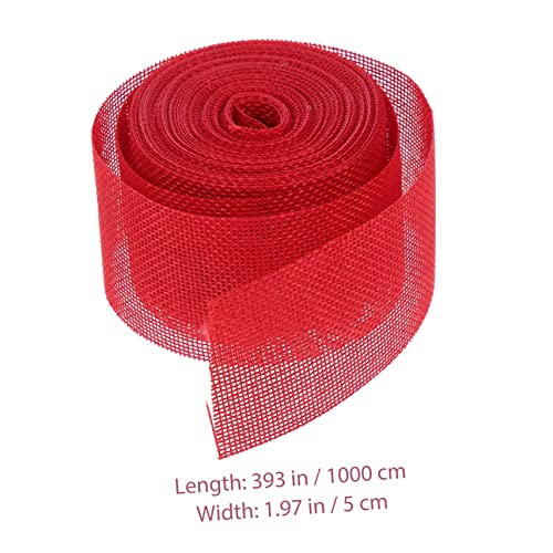 MUELODSIC Hemp Cloth Ribbon Rot Schleifenband Vintage Stil Dekoband für Geschenkverpackung Handstrauß Verpackung Party und Festtagsdeko Einfach zu Handhaben und Vielseitig Einsetzbar von MUELODSIC
