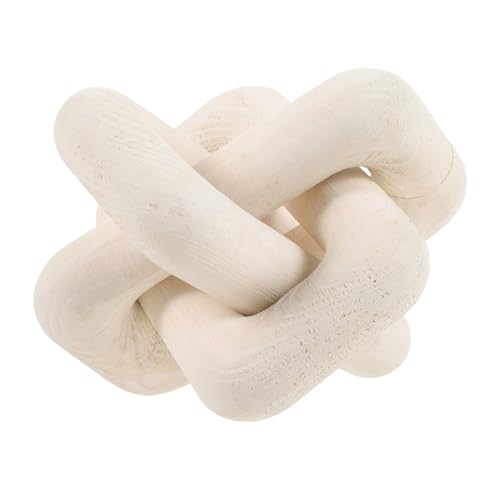 MUELODSIC Holz Deko Kette mit Knotendesign Handgefertigte Wohnzimmerschmuck Glatte Oberfläche Kleine Kompakte Holzornamente für Wohnzimmer Büro und Heimdekoration von MUELODSIC