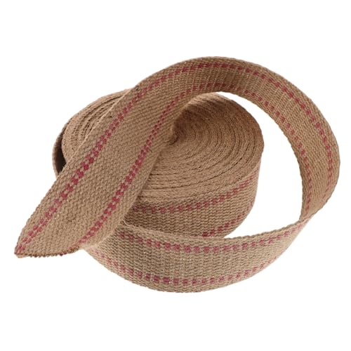 MUELODSIC Jute-gurtband Breit Lang mit Roten Streifen Robustes Polsterband für Stuhlreparatur und Diy-handwerk Vielseitig Einsetzbar für Möbelverstärkung und Kreative Bastelprojekte von MUELODSIC