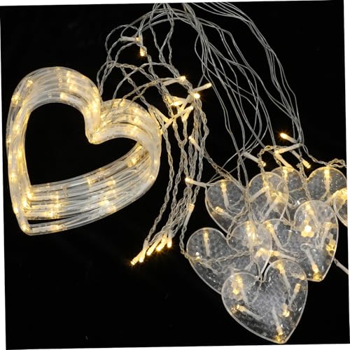 MUELODSIC LED Herz Vorhang Lichterkette Batterie Warmweiß PVC Material Wiederverwendbar Romantische Fensterdeko Schlafzimmer Weihnachtsbeleuchtung Stimmungsvolle Raumgestaltung MUELODSIC LED Herz Vorhang Lichterkette Batterie Warmweiß PVC Material Wiederverwendbar Romantische Fensterdeko Schlafzimmer Weihnachtsbeleuchtung Stimmungsvolle Raumgestaltung von MUELODSIC