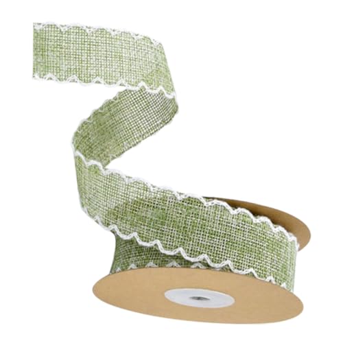 MUELODSIC Leinenband Yards Grün Wellenförmiges Krempenmuster für Geschenkverpackungen DIY Gartenarbeit Partydekoration Wiederverwendbar Individuell MUELODSIC Leinenband Yards Grün Wellenförmiges Krempenmuster für Geschenkverpackungen DIY Gartenarbeit Partydekoration Wiederverwendbar Individuell von MUELODSIC