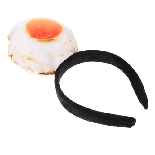 MUELODSIC Lustiges Eier Stirnband Damen Haarreif Plüsch Kopfband Multifunktionaler Haarschmuck für Party Make Up und Gesichtspflege Kompaktes Haarband als Niedliche Kopfbedeckung von MUELODSIC