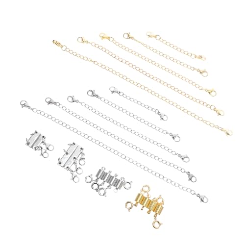 MUELODSIC Magnetischer Schmuckverschluss Edelstahl Sicherem Magnetverschluss für Halsketten Armbänder Fußkettchen Einfache Handhabung Langlebig zum Layering Mehrerer Stile von MUELODSIC