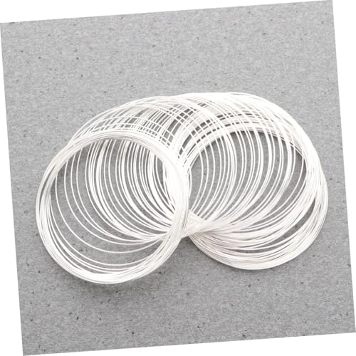 MUELODSIC Metall draht DIY Schmuckzubehör Silberfarbener Stahlring Flexibler Schmuckdraht für Armbänder Selber Machen Leicht Langlebig Klassisch für Damen und Mädchen von MUELODSIC