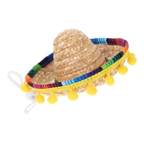 MUELODSIC Mini Mexikanischer Sombrero Hut Leicht Komfortabel Für Frauen Und Fiesta Party Dekoration Passend Für Hunde Und Katzen Vielseitig Einsetzbar Für Geburtstage Und Festlichkeiten von MUELODSIC