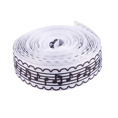 MUELODSIC Musiknoten Geschenkband aus Polyester Musik Dekoband für DIY Basteln Weiches Glattes Schleifenband für Geschenkverpackung Haarbögen Party und Konzertdeko MUELODSIC Musiknoten Geschenkband aus Polyester Musik Dekoband für DIY Basteln Weiches Glattes Schleifenband für Geschenkverpackung Haarbögen Party und Konzertdeko von MUELODSIC