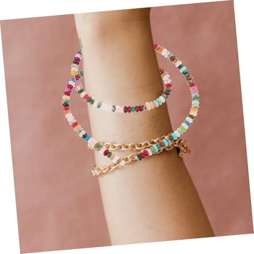 MUELODSIC Natürliche Bunte Stein Spacer Perlen DIY Schmuckherstellung Lose Perlen für Armband Halskette Basteln Kleine Auffädeln Zubehör MUELODSIC Natürliche Bunte Stein Spacer Perlen DIY Schmuckherstellung Lose Perlen für Armband Halskette Basteln Kleine Auffädeln Zubehör von MUELODSIC