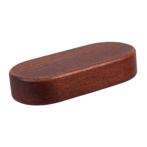 MUELODSIC Ovaler Holzblock Schwarzem Walnuss für DIY Handwerk Unbeschichtet für Holzschnitzprojekte Stilvolle Basis für Modellautos und Dekoration von MUELODSIC