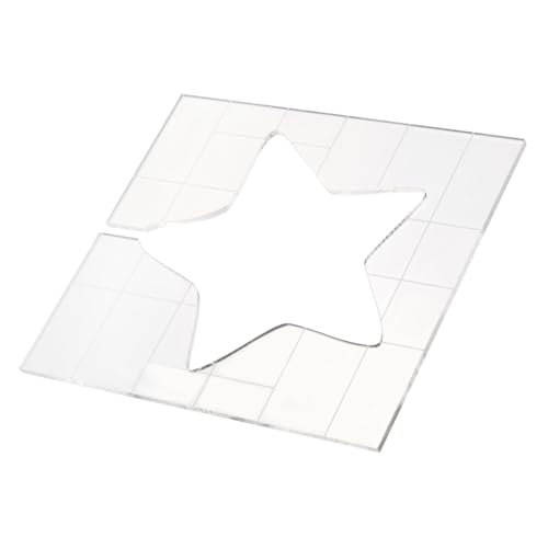 MUELODSIC Patchwork Quiltschablone Sternform aus Transparentem Acryl Langlebige DIY Nähvorlage für Quilten und Stickerei Robust und Einfach zu Verwenden Zubehör für Professionelle Näher und von MUELODSIC
