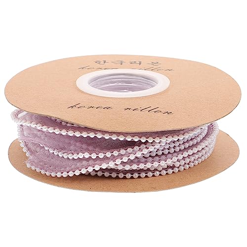 MUELODSIC Perlenbesetztes Dekoband mit Fischschwanzmuster Widerstandsfähiges Schneidbares Geschenkband aus Hochwertigem Polyester für DIY Basteln Blumenarrangements Festtagsdekorationen ca von MUELODSIC