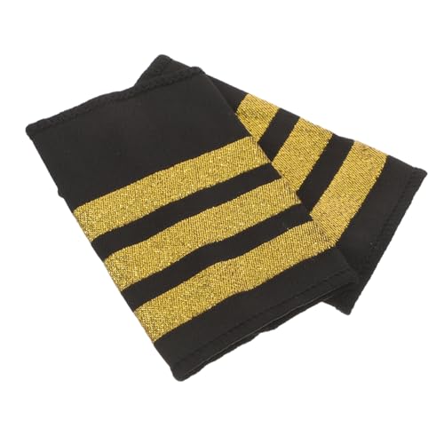 MUELODSIC Professionelle Goldene Pilot Schulterepauletten Retro Design Flugkapitän Uniform Zubehör Vielseitige Epauletten für Piloten Flugschüler und Airline Kostüme von MUELODSIC
