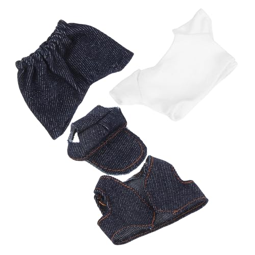 MUELODSIC Puppenkleidung Set Sommeroutfit mit T Shirt Hose Weste und Hut Weiche Stoffe Passend für Plüschtiere Vielseitige Accessoires für Ankleidespiel MUELODSIC Puppenkleidung Set Sommeroutfit mit T Shirt Hose Weste und Hut Weiche Stoffe Passend für Plüschtiere Vielseitige Accessoires für Ankleidespiel von MUELODSIC