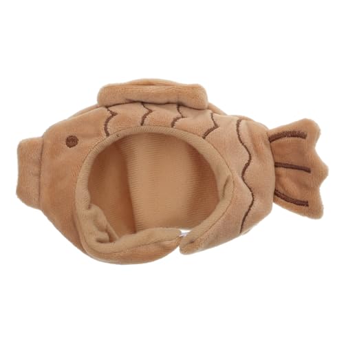 MUELODSIC Puppenstirnband aus Baumwolle Puppenkopfbedeckung Puppenkopfschmuck Puppenhut Hüte für Puppen Kopfbedeckung für Puppen aus Baumwolle Cartoon-Kopfbedeckung Stoff Hellbraun von MUELODSIC