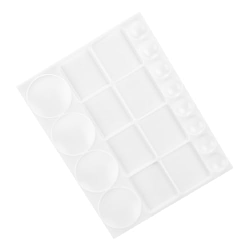 MUELODSIC Rechteckige Kunststoff pigmentmischpalette Multifunktionales Leichtes Aquarell farbtablett Platzsparend Glatte Oberfläche für Künstler und DIY malerei von MUELODSIC