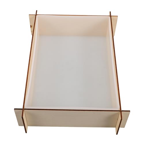 MUELODSIC Rechteckige Silikonform für Harzkunst Buchstütze Basteln Flexible Langlebige Blütenkonservierung Form mit Holzrahmen Wiederverwendbare DIY Epoxidharz Gießform von MUELODSIC