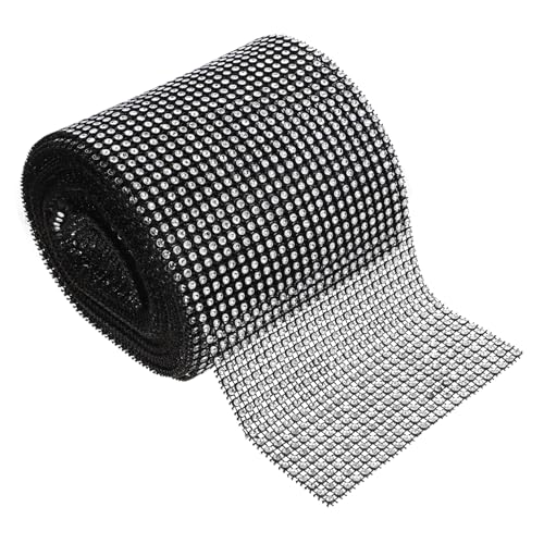 MUELODSIC Reihiges Schwarzes Strassband Glänzendes Langlebiges Bastelband für Hochzeitsdeko DIY Handarbeiten Tischdekoration für Glasvasen und Festliche Anlässe MUELODSIC Reihiges Schwarzes Strassband Glänzendes Langlebiges Bastelband für Hochzeitsdeko DIY Handarbeiten Tischdekoration für Glasvasen und Festliche Anlässe von MUELODSIC