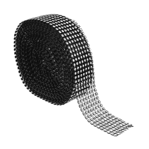 MUELODSIC Rhinestone Band Selbstklebendes Glitzerband für DIY Bastelarbeiten Dekoration von Hochzeiten Cakes Vasen Kostümen und Mehr Reihig Schwarz Silber MUELODSIC Rhinestone Band Selbstklebendes Glitzerband für DIY Bastelarbeiten Dekoration von Hochzeiten Cakes Vasen Kostümen und Mehr Reihig Schwarz Silber von MUELODSIC