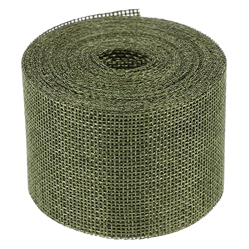 MUELODSIC Salbeigrünes Juteband Dekoratives Bastelband aus Hochwertigem Hanfstoff Breites Geschenkband für DIY Geschenke Verpackung Geburtstags und Festdekoration von MUELODSIC
