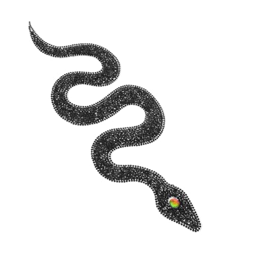 MUELODSIC Schlangenförmiger Stoffaufnäher Mit Strasssteinen Schlangenpatches Aus Strass Aufnäher Mit Schlangenapplikationen Applikationen Selber Nähen Schlangen-strassbesatz Zirkon Schwarz MUELODSIC Schlangenförmiger Stoffaufnäher Mit Strasssteinen Schlangenpatches Aus Strass Aufnäher Mit Schlangenapplikationen Applikationen Selber Nähen Schlangen-strassbesatz Zirkon Schwarz von MUELODSIC