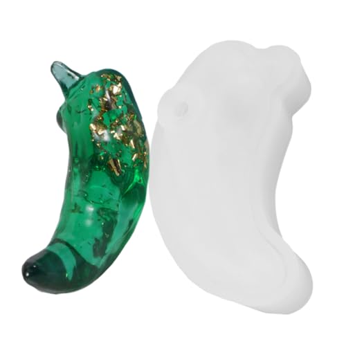 MUELODSIC Silikonform Chili Gießform DIY Flexible Transparente Epoxidharzform für Handgemachte Tischdekoration Kreative Bastelwerkzeuge von MUELODSIC