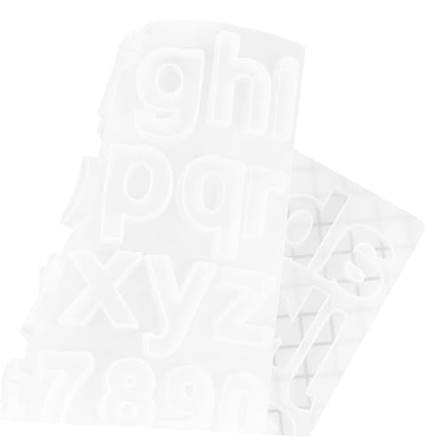 MUELODSIC Silikonform Zahlen und Buchstaben Langlebige Wiederverwendbare Form für Epoxidharz Schmuckherstellung Glatte Oberfläche Ungiftig für Basteln Kuchen Seifen und DIY Kunsthandwerk von MUELODSIC