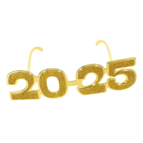 MUELODSIC Silvester Partybrille Goldene Glitzer Zahlenbrille Lustige Tanzbrille Unisex für Neujahrsfeier und Abschlussveranstaltung von MUELODSIC