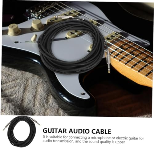 MUELODSIC Stereo Audio Kabel mit Vergoldeten Kontakten Langlebiges Gitarren und Mikrofonkabel Professionelles Audiozubehör für Gitarren Schwarz von MUELODSIC