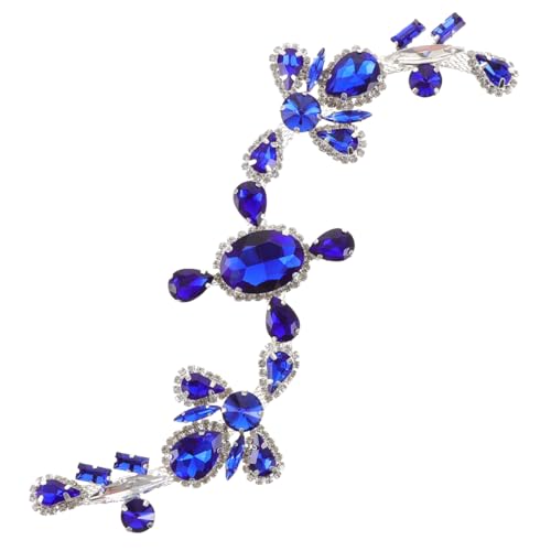 MUELODSIC Strass Applikation Schuhdeko Wassertröpfchen Glitzer Patch für Kleidung Schuhe Taschen DIY Nähen Schmuckverzierung Modische Elegante Schmuckblumenkette zum Aufnähen von MUELODSIC