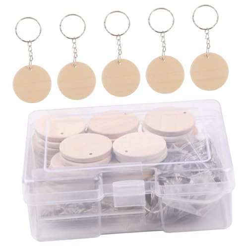 MUELODSIC Teiliges DIY Schlüsselanhänger Set aus Runden Holzscheiben mit Schlüsselringen Naturbelassen Vielseitig für Schlüssel Taschen Rucksäcke für Bastelprojekte und Personalisierte MUELODSIC Teiliges DIY Schlüsselanhänger Set aus Runden Holzscheiben mit Schlüsselringen Naturbelassen Vielseitig für Schlüssel Taschen Rucksäcke für Bastelprojekte und Personalisierte von MUELODSIC