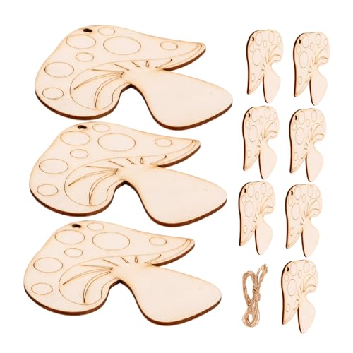 MUELODSIC Teiliges Holzpilz Anhänger Holzscheiben zum Bemalen DIY Basteln Hochzeit Dekoration Natürliche Holzstücke für Kreative Handarbeiten und Wohnaccessoires MUELODSIC Teiliges Holzpilz Anhänger Holzscheiben zum Bemalen DIY Basteln Hochzeit Dekoration Natürliche Holzstücke für Kreative Handarbeiten und Wohnaccessoires von MUELODSIC