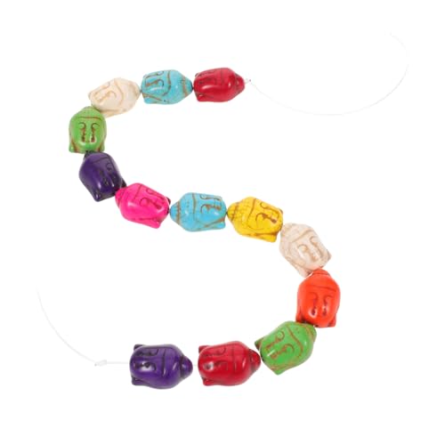 MUELODSIC Türkis Buddha Kopf Perlen mit Loch Lose Flache Schmuckperlen für DIY Armbänder Vintage Chinesischer Stil Natürliche Schmucksteine für Bastelprojekte MUELODSIC Türkis Buddha Kopf Perlen mit Loch Lose Flache Schmuckperlen für DIY Armbänder Vintage Chinesischer Stil Natürliche Schmucksteine für Bastelprojekte von MUELODSIC