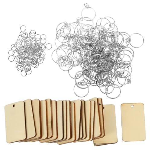 MUELODSIC Unlackierte Holz Schlüsselanhänger Rohlinge zum Basteln Holzgravur DIY Anhänger für Schlüssel Taschen Namensschilder und Geschenkdekoration MUELODSIC Unlackierte Holz Schlüsselanhänger Rohlinge zum Basteln Holzgravur DIY Anhänger für Schlüssel Taschen Namensschilder und Geschenkdekoration von MUELODSIC