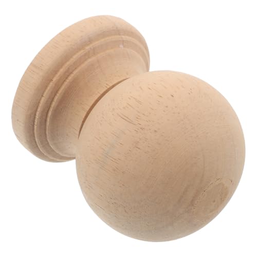 MUELODSIC Unlackierte Massivholz Holzspindel Kugel Dekorative Treppenpfosten Kappe Rustikale Holzpfostenkappe Für Möbel Gartenzaun DIY Restaurierung von MUELODSIC