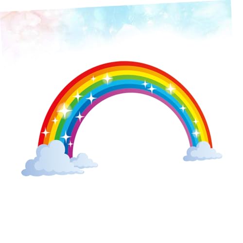 MUELODSIC Wandtattoo Regenbogen Aufkleber PVC Abnehmbar Selbstklebend für Kinderzimmer Kindergarten Wanddeko Glatte Oberflächen Tapete Jungen Mädchen von MUELODSIC