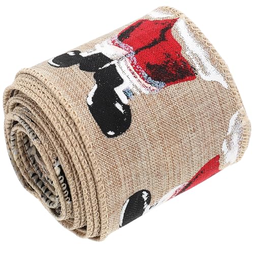 MUELODSIC Weihnachtliches Geschenkband aus Strapazierfähigem Leinen Glatte Oberfläche Lang für DIY Dekorationen für Geschenkschleifen Weihnachtsbaumdeko und Festliche Bastelarbeiten MUELODSIC Weihnachtliches Geschenkband aus Strapazierfähigem Leinen Glatte Oberfläche Lang für DIY Dekorationen für Geschenkschleifen Weihnachtsbaumdeko und Festliche Bastelarbeiten von MUELODSIC
