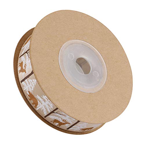 MUELODSIC Weihnachts geschenkband mit Tiermotiven Bedrucktes Schleifenband Wiederverwendbar Dekorativ für Geschenkverpackung Party Weihnachtsdeko Vielseitig Zuschneidbar von MUELODSIC
