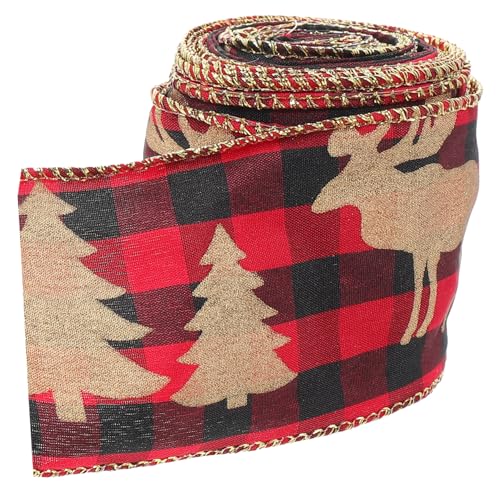 MUELODSIC Weihnachtsband Geschenkband Glatt Bedruckt Farbenfroh Langlebig für DIY Geschenkverpackung Weihnachtsdeko Schleife Tannenbaum Schmuck Partydekoration MUELODSIC Weihnachtsband Geschenkband Glatt Bedruckt Farbenfroh Langlebig für DIY Geschenkverpackung Weihnachtsdeko Schleife Tannenbaum Schmuck Partydekoration von MUELODSIC